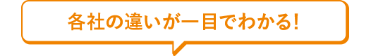 各社の違いが一目でわかる！